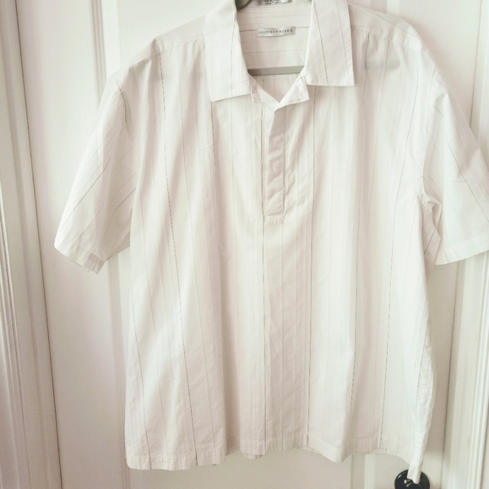 Geoffrey Beene Guaybera Style Shirt